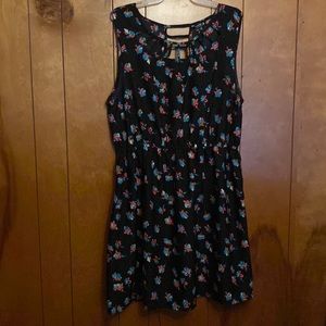 Floral dress with cut outs